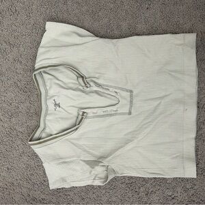 Urban Outfitters Ribbed Knit Top in Cream and Green